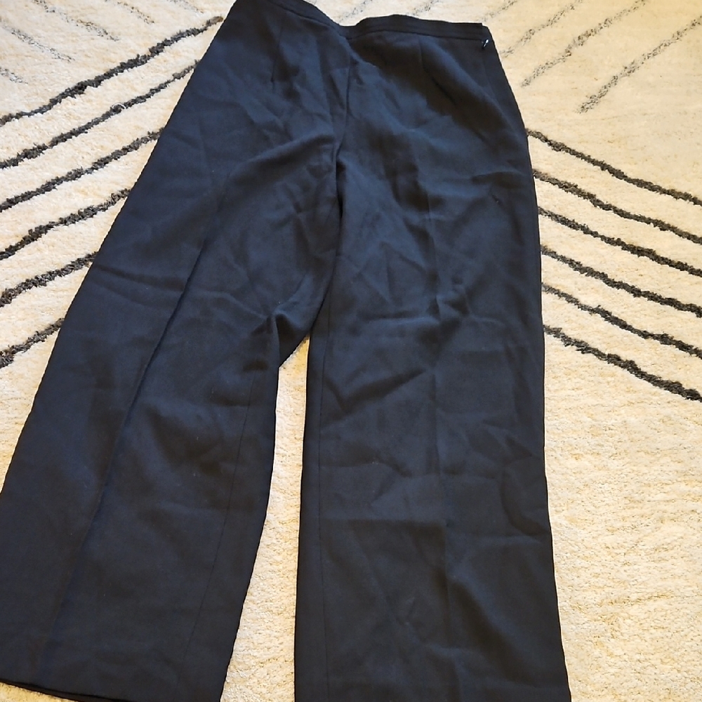 Talbots Black Wide-Leg Trousers